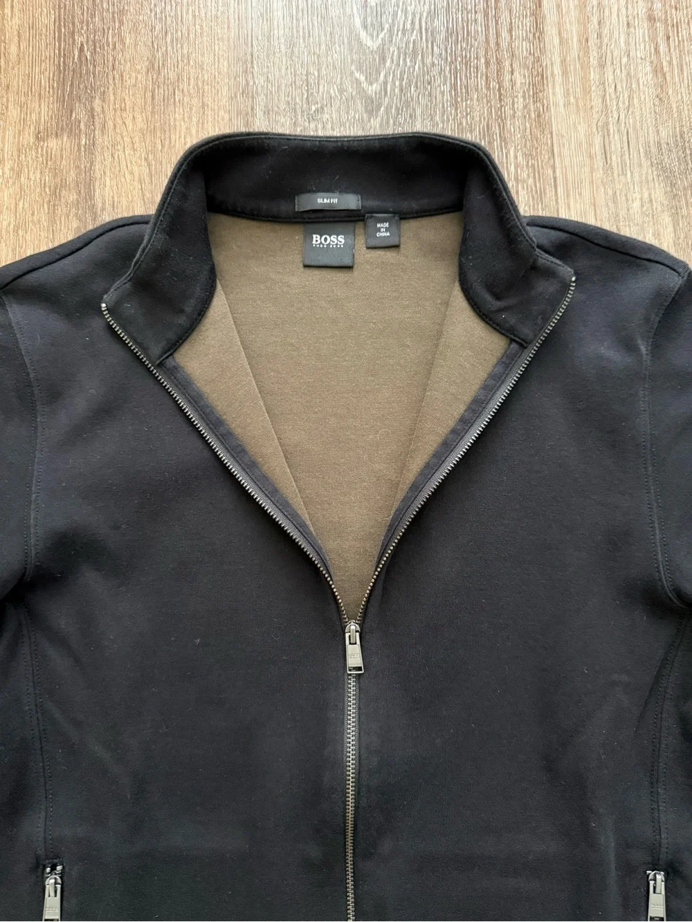 Hugo Boss Men’s Black Zip-Up Cardigan Jacket